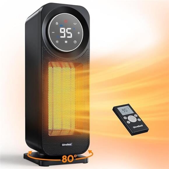 Touch Panel Space Heaters for Indoor Use, 1500W Fast Heating Electric Heater - Picture 7 of 7